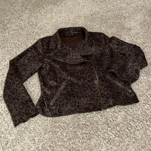 Catherine Malandrino leopard jacket size Medium